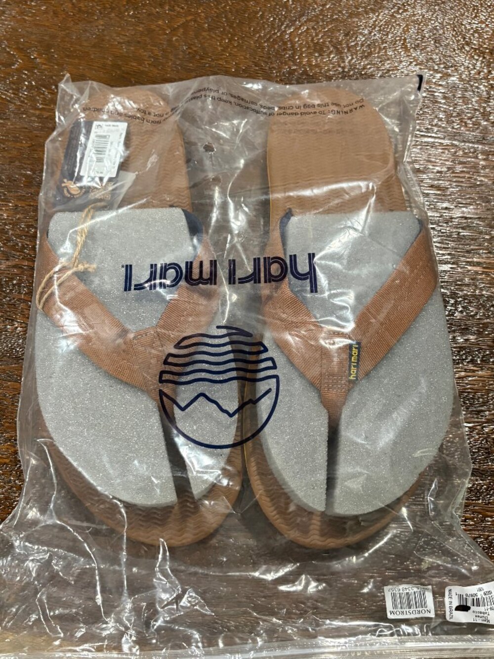 Harimari Hari Mari Men's Dunes Tobacco sz 11 Flip Flop Sandals NWT NEW